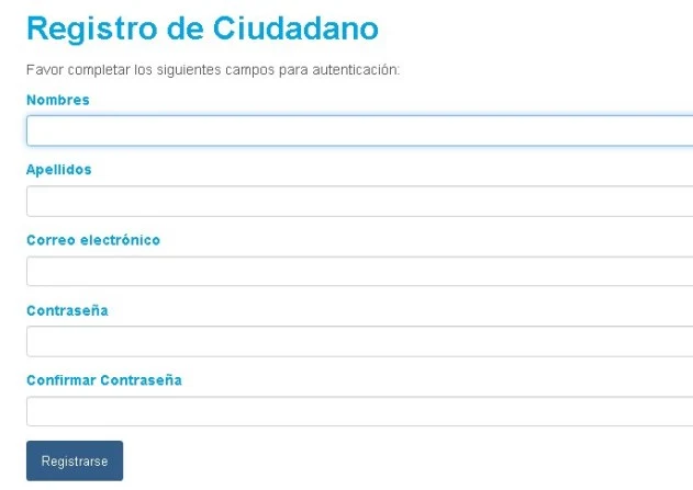 Registro de ciudadano dui